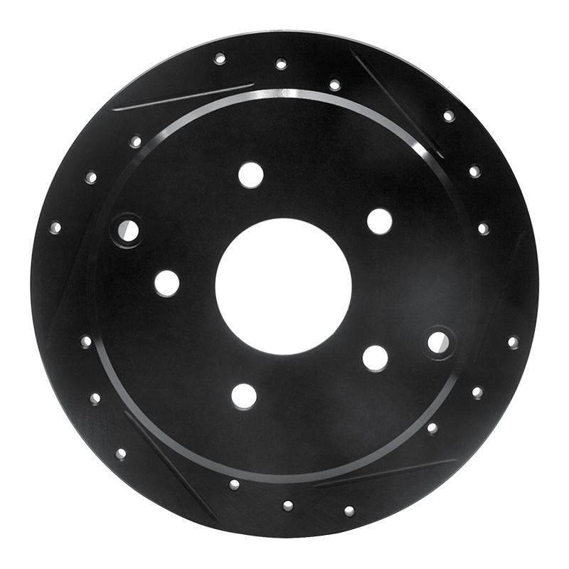 Picture of R1 04-04 Pontiac GTO Rear Right Drilled & Slotted Black Brake Rotor