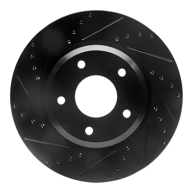 Picture of R1 05-06 Pontiac GTO Front Left Drilled & Slotted Black Brake Rotor