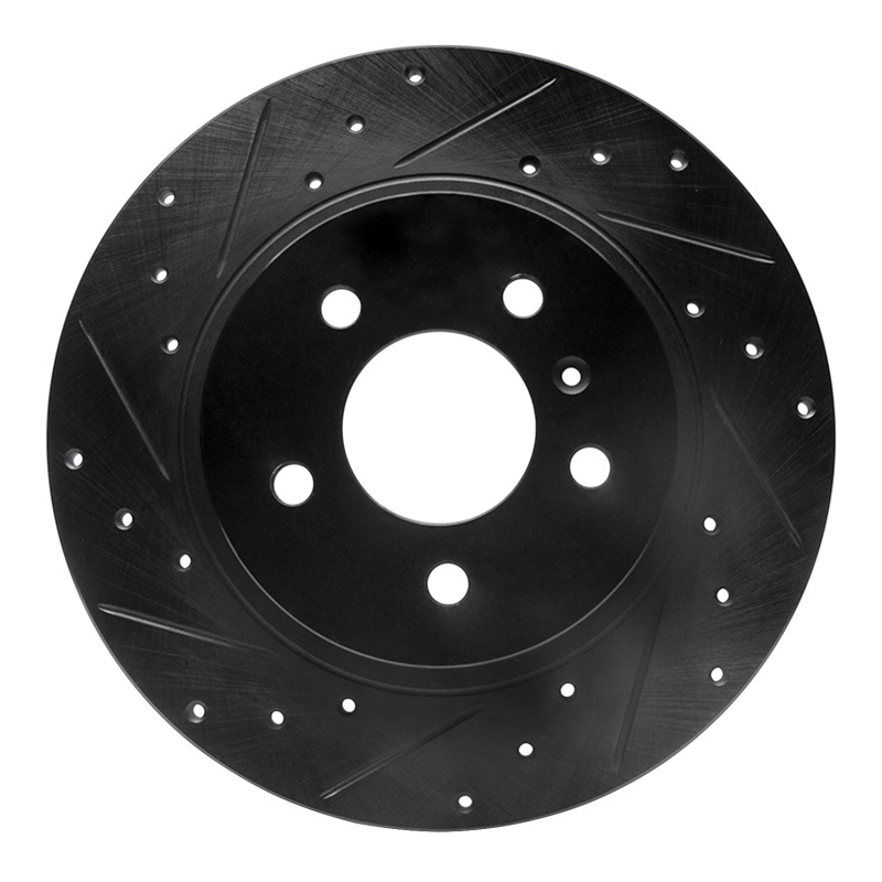 Picture of R1 05-05 Buick Terraza Rear Left Drilled & Slotted Black Brake Rotor