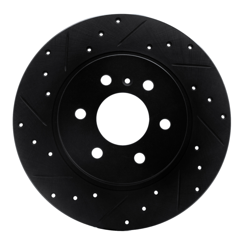 Picture of R1 06-09 Buick Terraza Rear Left Drilled & Slotted Black Brake Rotor