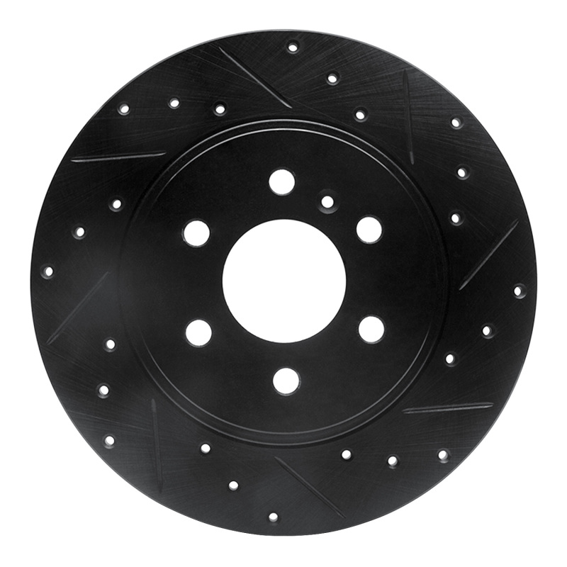 Picture of R1 06-09 Buick Terraza Rear Right Drilled & Slotted Black Brake Rotor