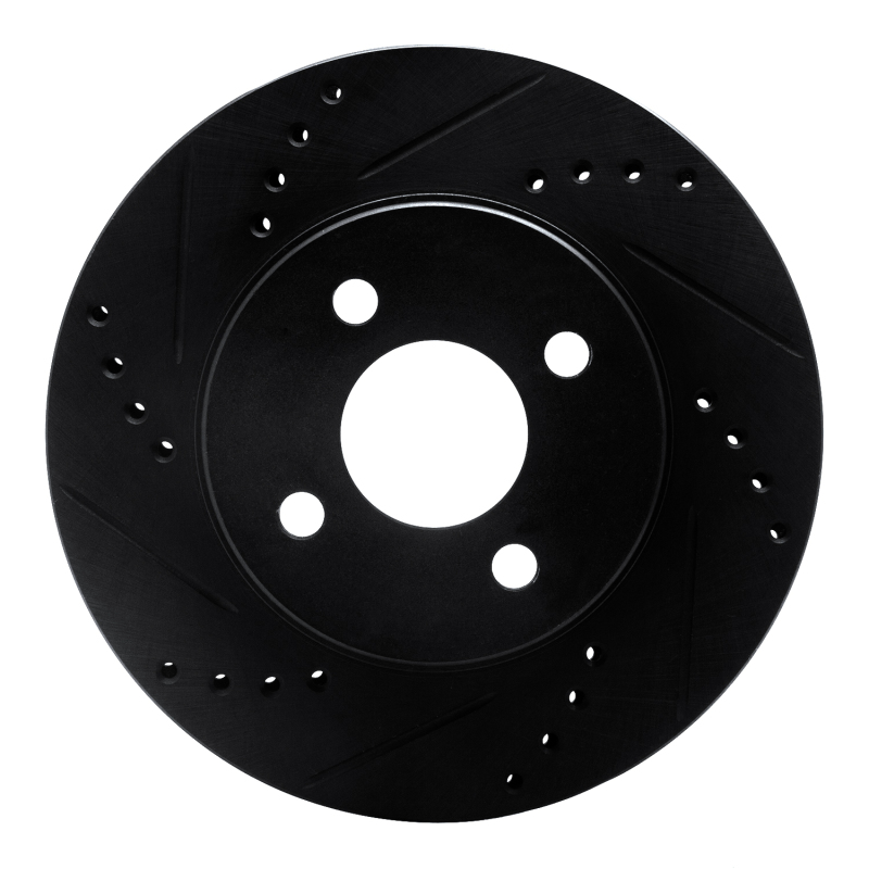 Picture of R1 03-10 Chevrolet Cobalt Front Left Drilled & Slotted Black Brake Rotor
