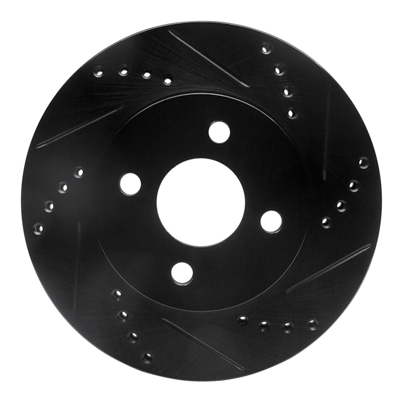 Picture of R1 03-10 Chevrolet Cobalt Front Right Drilled & Slotted Black Brake Rotor