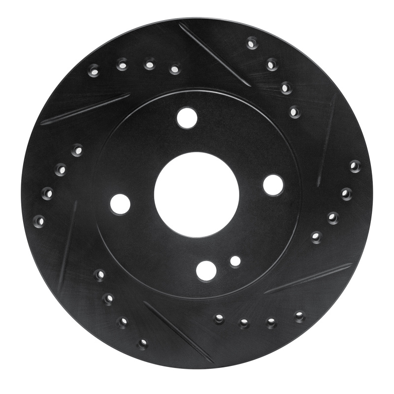 Picture of R1 90-01 Ford Escort Front Right Drilled & Slotted Black Brake Rotor
