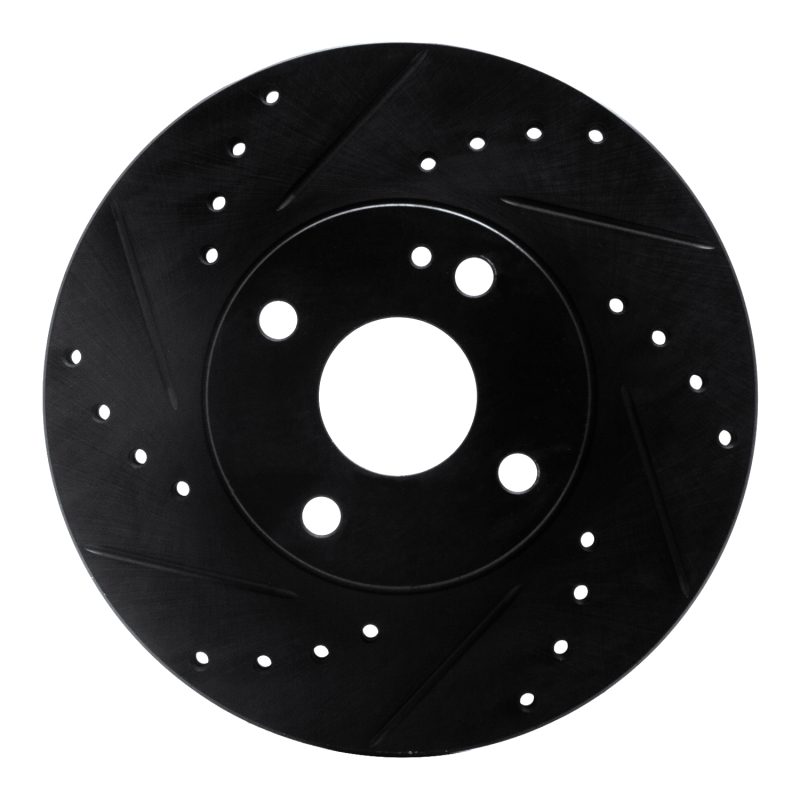 Picture of R1 90-03 Ford Escort Front Left Drilled & Slotted Black Brake Rotor