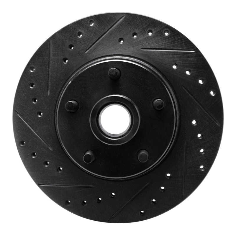 Picture of R1 68-70 Ford Fairlane Front Left Drilled & Slotted Black Brake Rotor