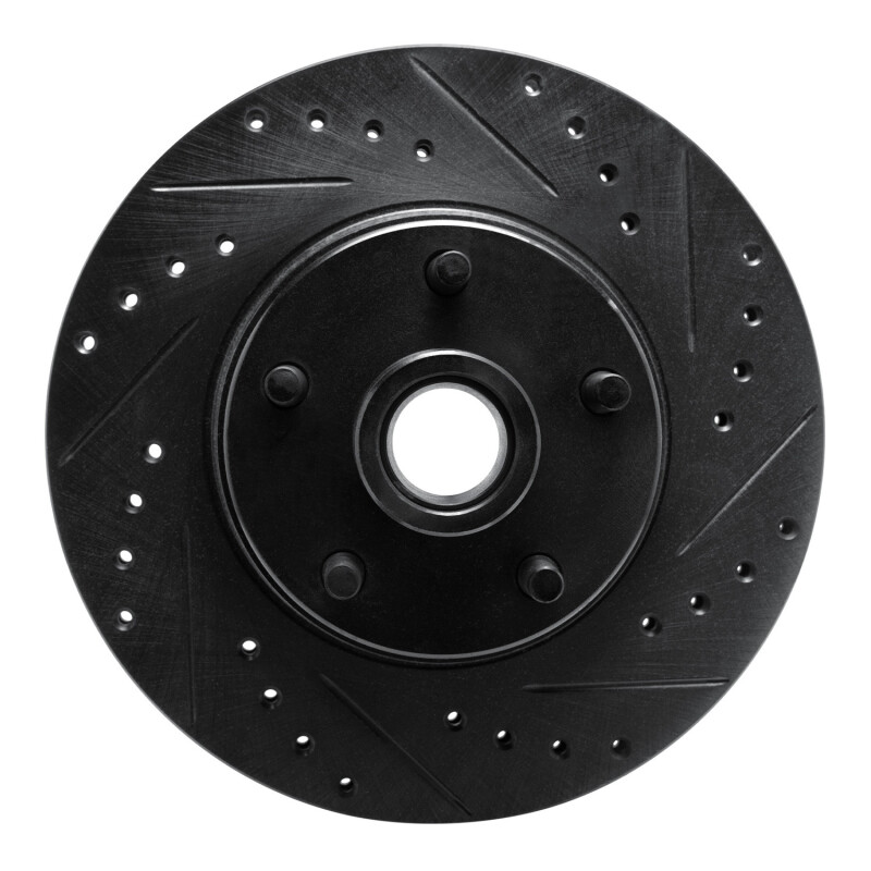 Picture of R1 68-70 Ford Falcon Front Right Drilled & Slotted Black Brake Rotor