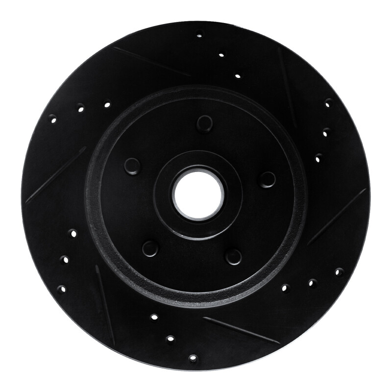 Picture of R1 70-72 Ford Country Squire Front Right Drilled & Slotted Black Brake Rotor