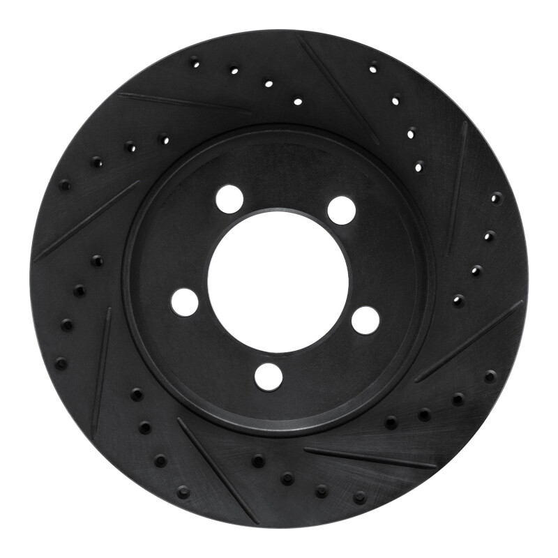 Picture of R1 65-66 Ford Custom 500 Front Right Drilled & Slotted Black Brake Rotor