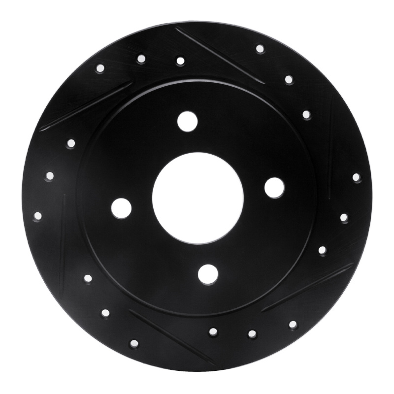 Picture of R1 01-19 Ford Fiesta (USA/Canada) Rear Right Drilled & Slotted Black Brake Rotor