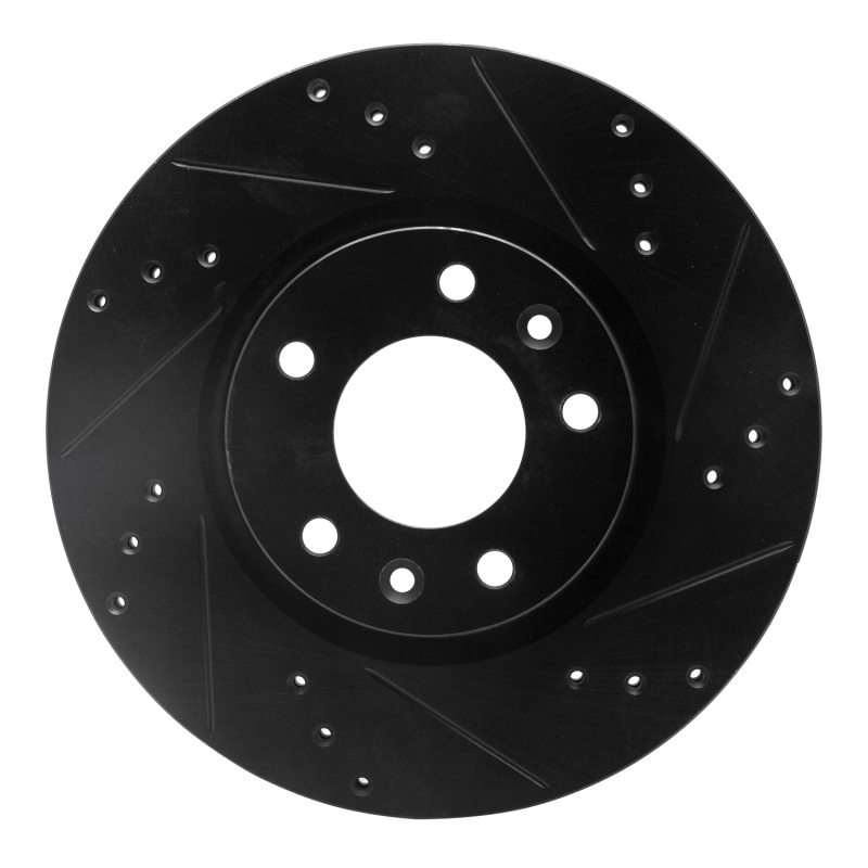 Picture of R1 06-13 Ford Fusion Front Right Drilled & Slotted Black Brake Rotor