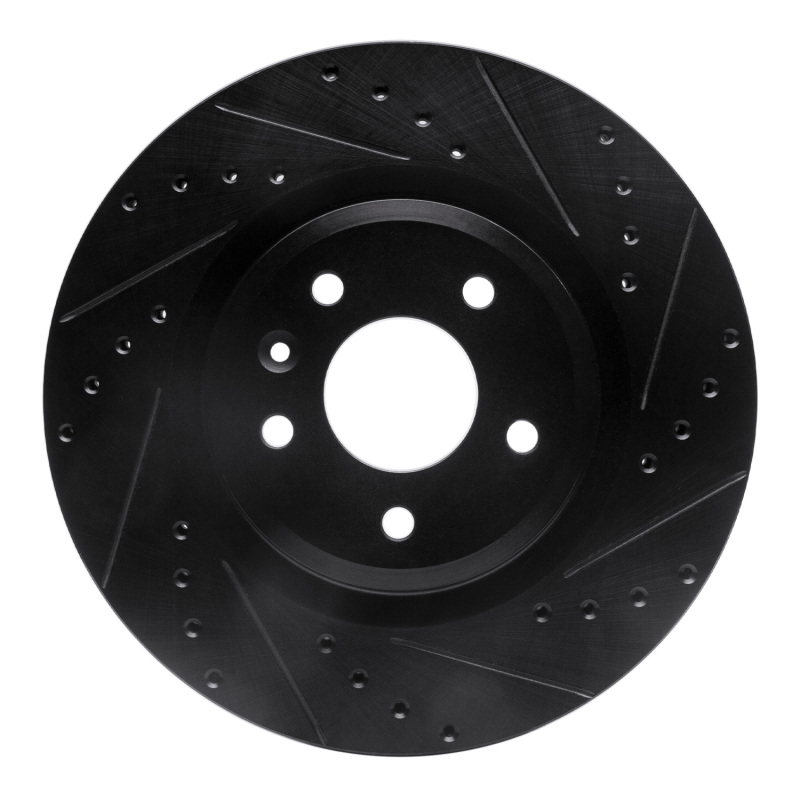 Picture of R1 09-10 Ford Taurus (Excl SHO) Front Right Drilled & Slotted Black Brake Rotor