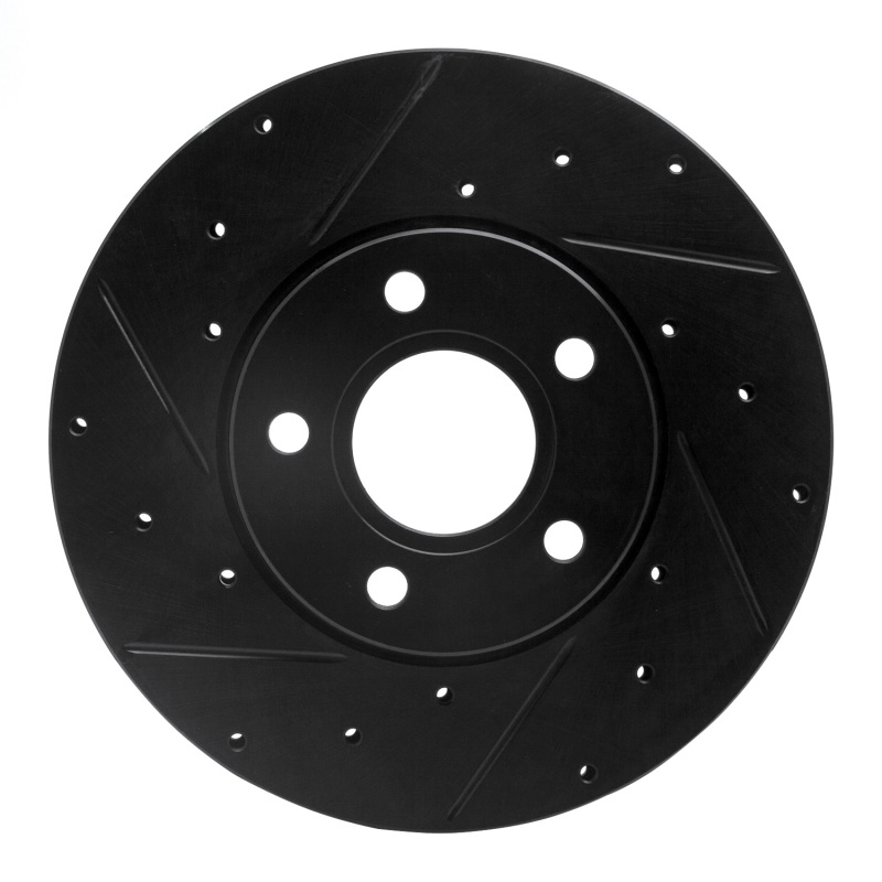 Picture of R1 12-18 Ford C-MAX Front Left Drilled & Slotted Black Brake Rotor