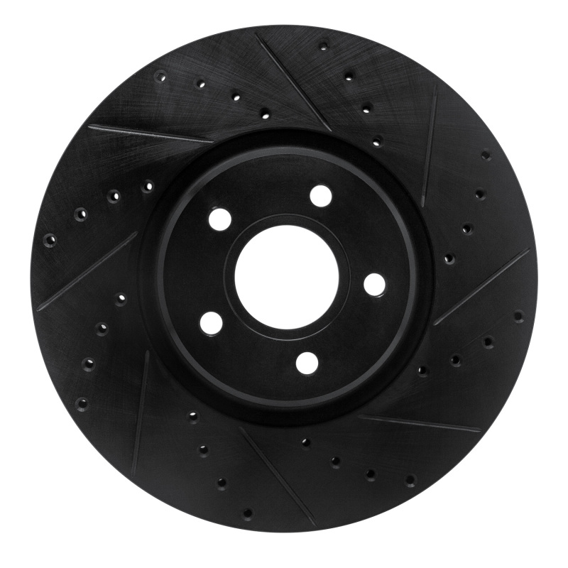 Picture of R1 04-19 Ford Transit Connect Front Right Drilled & Slotted Black Brake Rotor