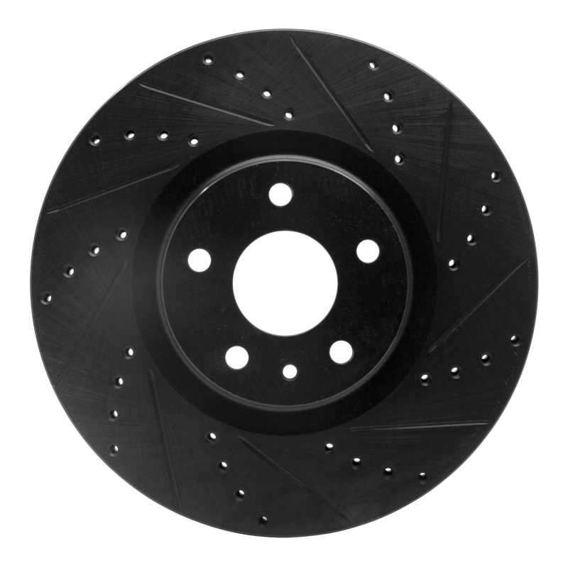 Picture of R1 13-20 Ford Fusion Front Right Drilled & Slotted Black Brake Rotor