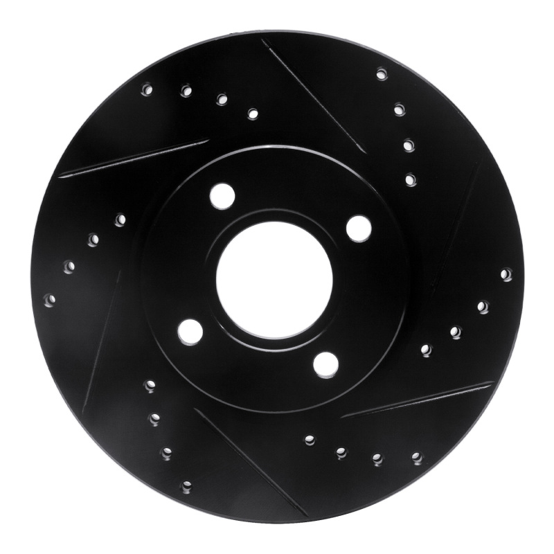 Picture of R1 14-23 Ford Fiesta (USA/Canada) Front Right Drilled & Slotted Black Brake Rotor