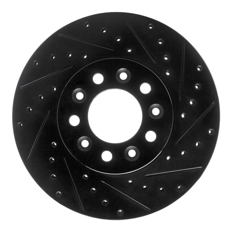 Picture of R1 99-03 Ford Windstar Front Right Drilled & Slotted Black Brake Rotor