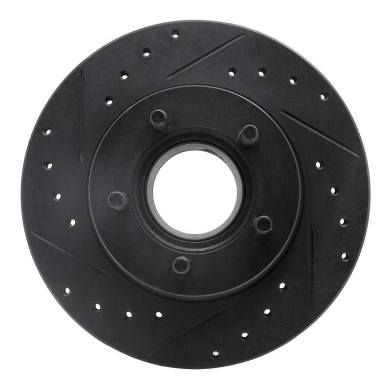 Picture of R1 90-94 Ford Explorer Front Left Drilled & Slotted Black Brake Rotor