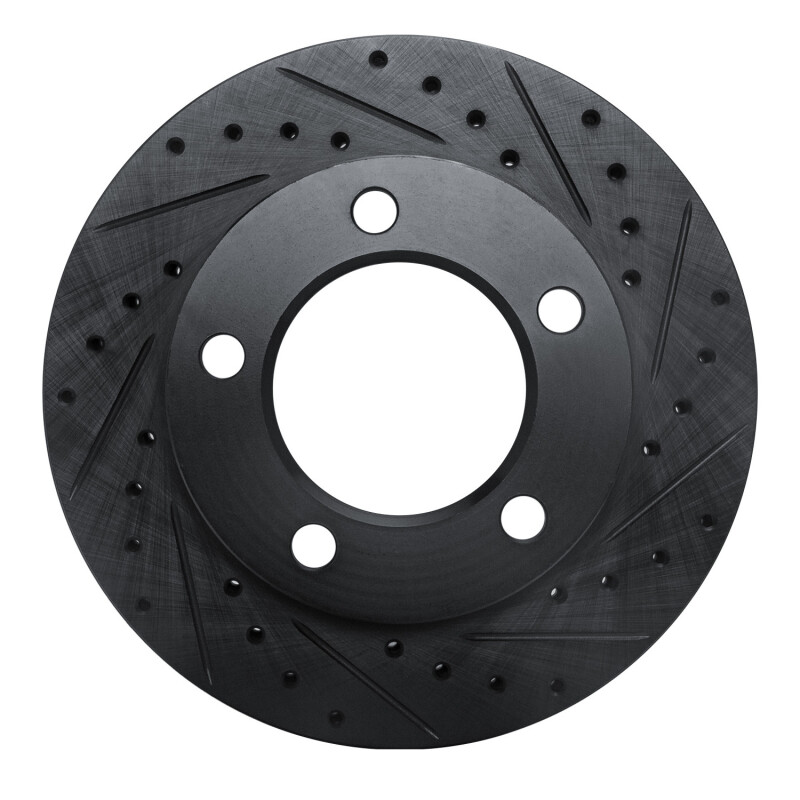 Picture of R1 94-96 Ford F-150 4WD Front Right Drilled & Slotted Black Brake Rotor