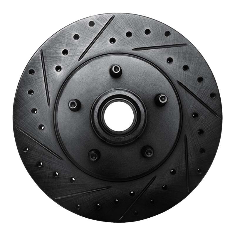 Picture of R1 95-11 Ford Explorer Front Left Drilled & Slotted Black Brake Rotor