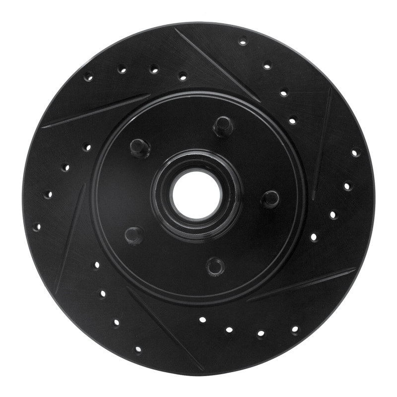 Picture of R1 95-11 Ford Explorer Front Right Drilled & Slotted Black Brake Rotor