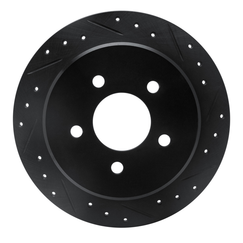Picture of R1 95-02 Ford Explorer Rear Right Drilled & Slotted Black Brake Rotor