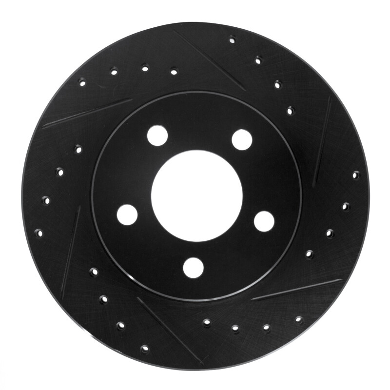 Picture of R1 95-02 Ford Ranger (USA/Canada) Front Right Drilled & Slotted Black Brake Rotor