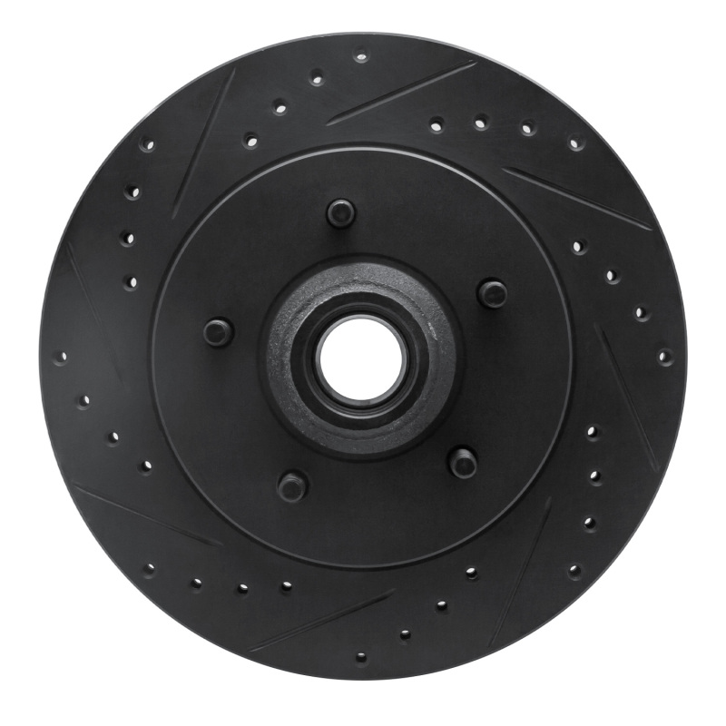 Picture of R1 97-00 Ford Expedition Front Left Drilled & Slotted Black Brake Rotor