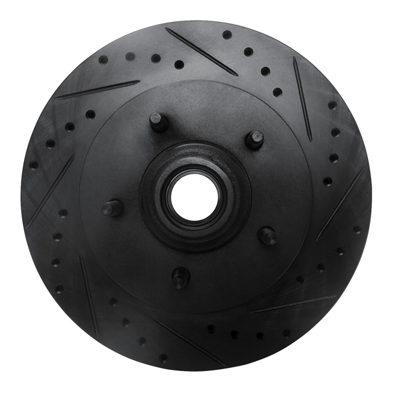 Picture of R1 97-00 Ford Expedition Front Right Drilled & Slotted Black Brake Rotor