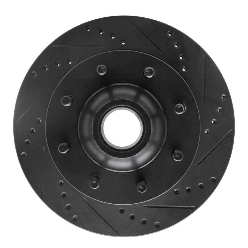Picture of R1 99-02 Ford F-250 2WD (Super Duty) Front Right Drilled & Slotted Black Brake Rotor