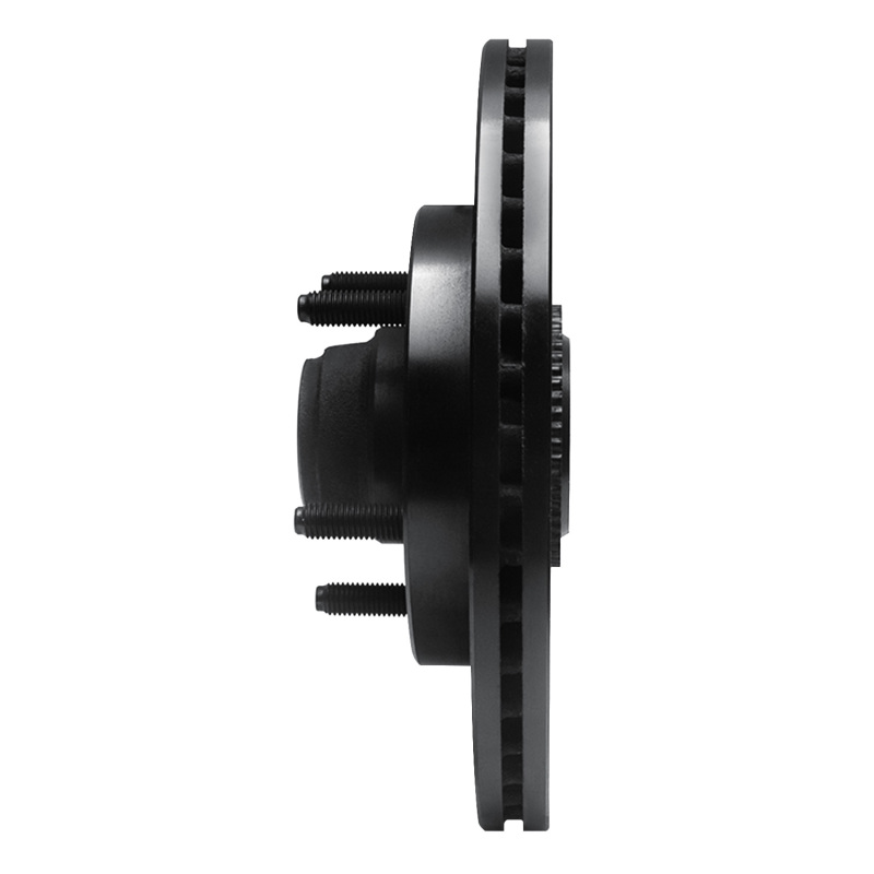 Picture of R1 00-04 Ford F-150 RWD Front Right Drilled & Slotted Black Brake Rotor