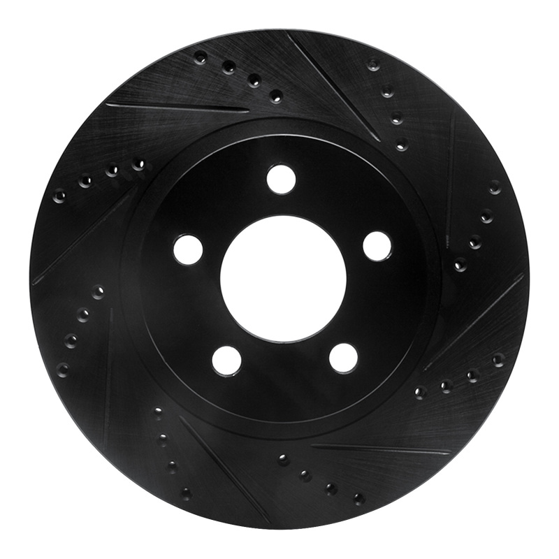 Picture of R1 01-11 Ford Explorer Sport Front Right Drilled & Slotted Black Brake Rotor
