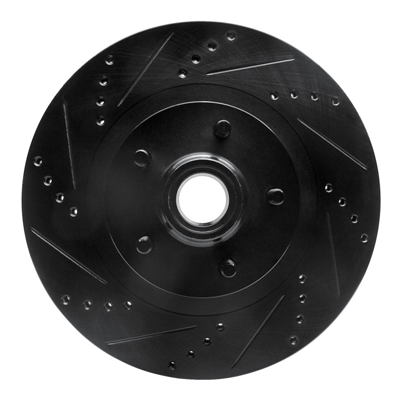 Picture of R1 01-05 Ford Explorer Sport Front Left Drilled & Slotted Black Brake Rotor