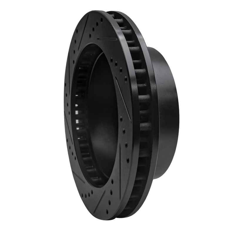 Picture of R1 99-05 Ford F-250 4WD (Super Duty) Front Right Drilled & Slotted Black Brake Rotor