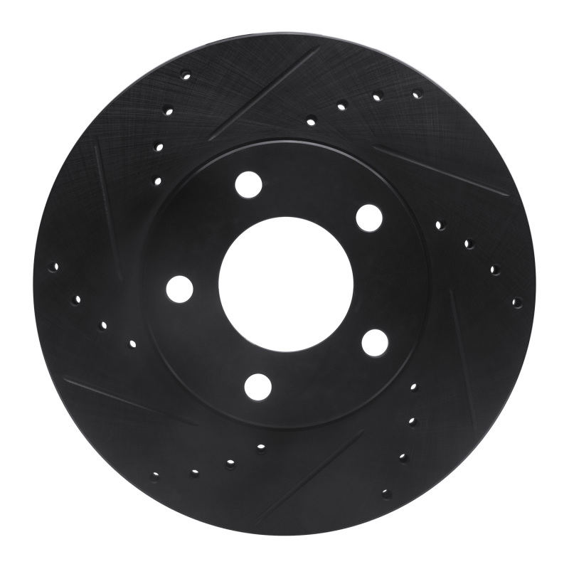 Picture of R1 01-07 Ford Escape Front Left Drilled & Slotted Black Brake Rotor