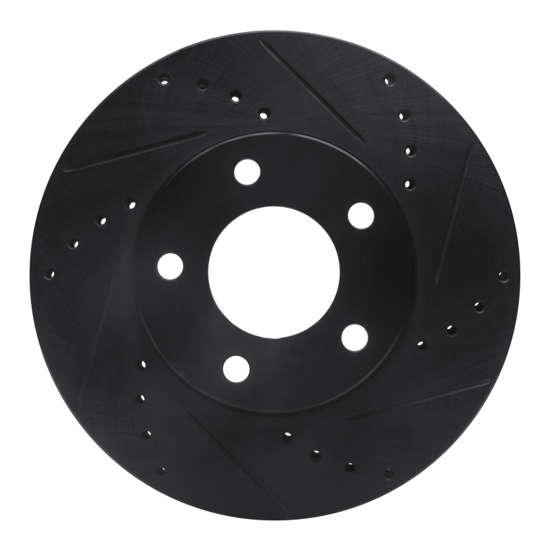 Picture of R1 01-07 Ford Escape Front Right Drilled & Slotted Black Brake Rotor