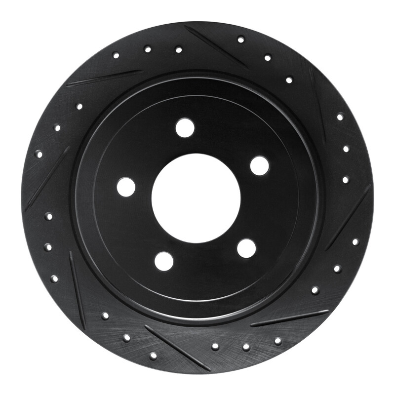 Picture of R1 03-05 Ford Explorer Sport Trac Rear Right Drilled & Slotted Black Brake Rotor