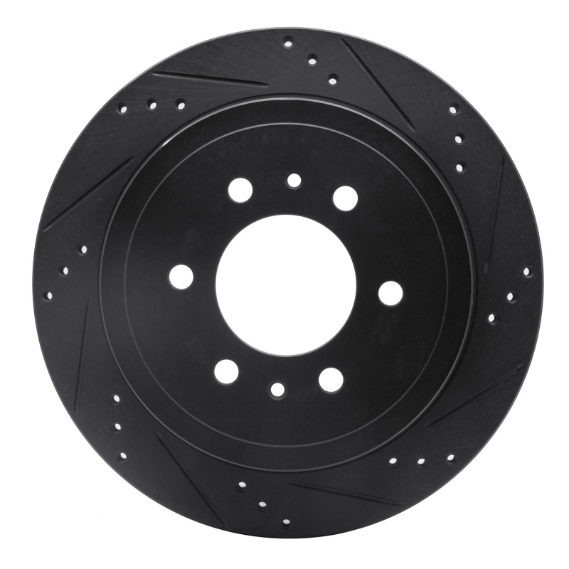 Picture of R1 04-11 Ford F-150 RWD Rear Left Drilled & Slotted Black Brake Rotor