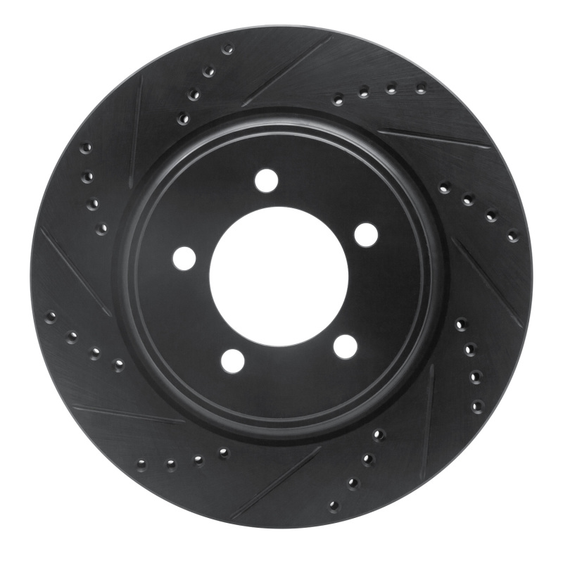 Picture of R1 06-10 Ford Explorer Front Left Drilled & Slotted Black Brake Rotor