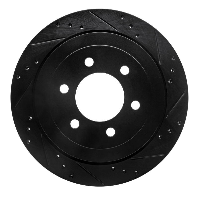 Picture of R1 07-17 Ford Expedition Rear Right Drilled & Slotted Black Brake Rotor