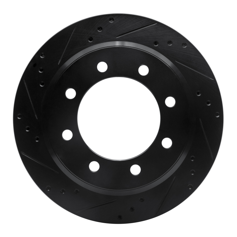 Picture of R1 08-25 Ford E-150 Rear Left Drilled & Slotted Black Brake Rotor