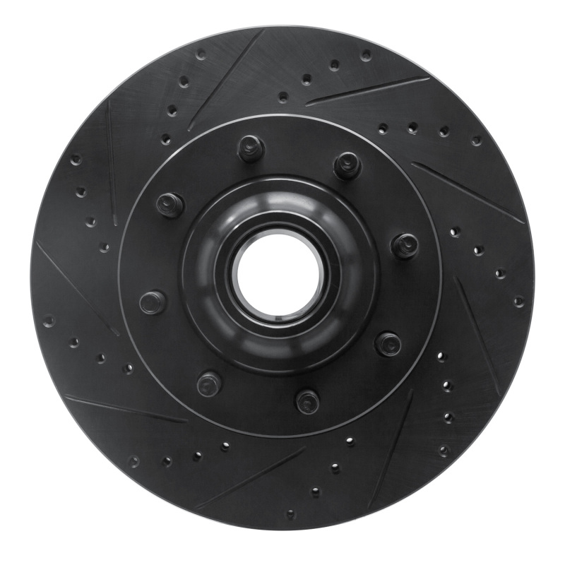 Picture of R1 08-25 Ford E-350 Super Duty Front Left Drilled & Slotted Black Brake Rotor