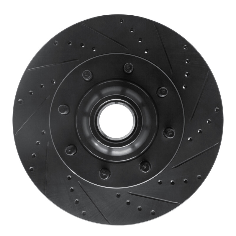 Picture of R1 08-25 Ford E-250 Front Right Drilled & Slotted Black Brake Rotor