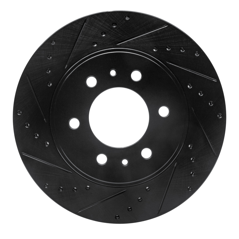 Picture of R1 09-09 Ford F-150 4WD Front Left Drilled & Slotted Black Brake Rotor