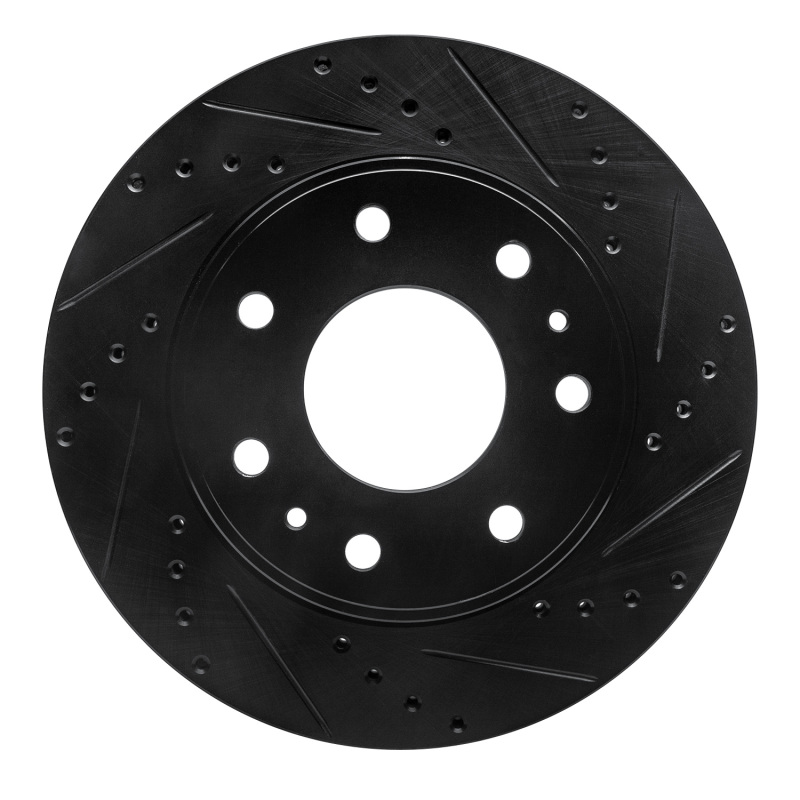 Picture of R1 09-09 Ford F-150 RWD Front Right Drilled & Slotted Black Brake Rotor