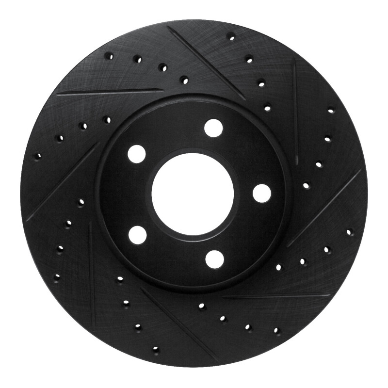 Picture of R1 10-13 Ford Transit Connect Front Right Drilled & Slotted Black Brake Rotor