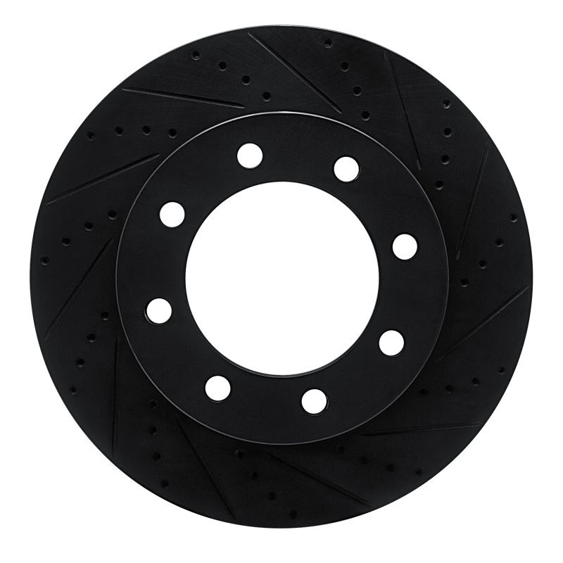 Picture of R1 12-25 Ford F-250 4WD (Super Duty) Front Right Drilled & Slotted Black Brake Rotor