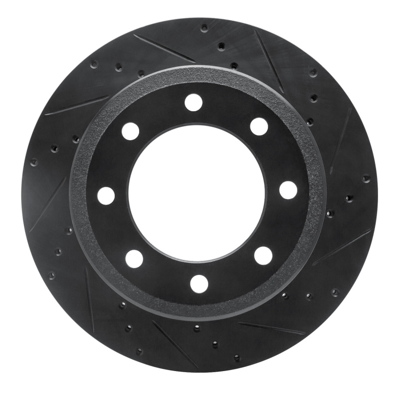 Picture of R1 11-22 Ford F-350 Super Duty 4WD Rear Right Drilled & Slotted Black Brake Rotor