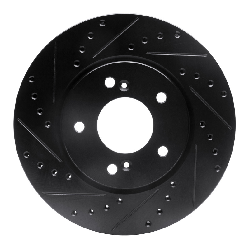 Picture of R1 91-96 Acura NSX Front Left Drilled & Slotted Black Brake Rotor