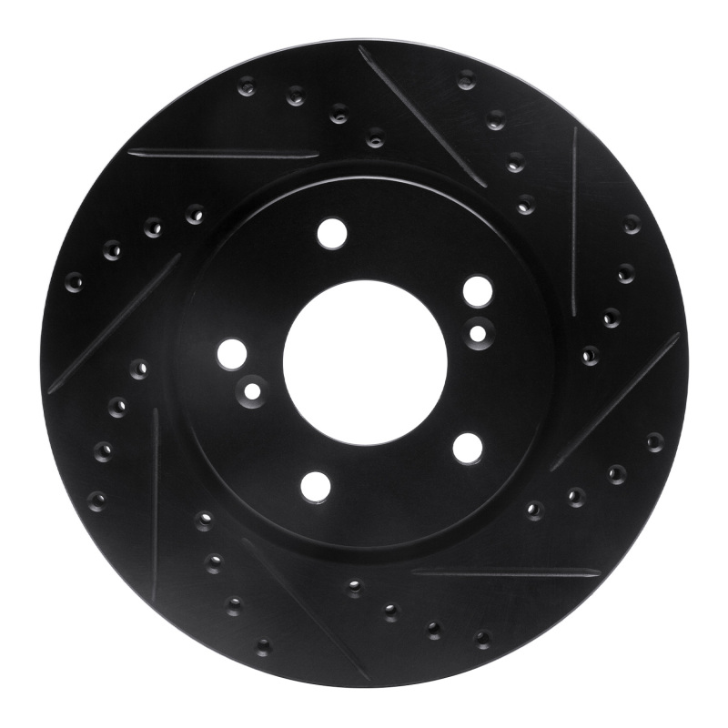 Picture of R1 91-96 Acura NSX Front Right Drilled & Slotted Black Brake Rotor